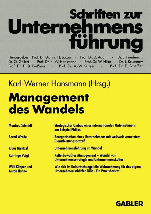 Produktbild: Management des Wandels