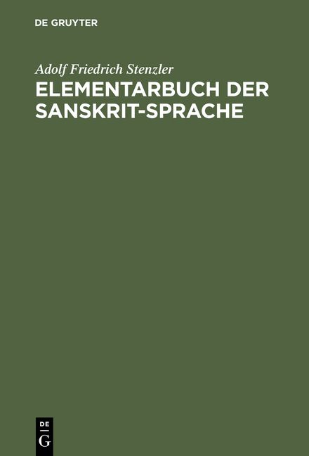 Produktbild: Elementarbuch der Sanskrit-Sprache
