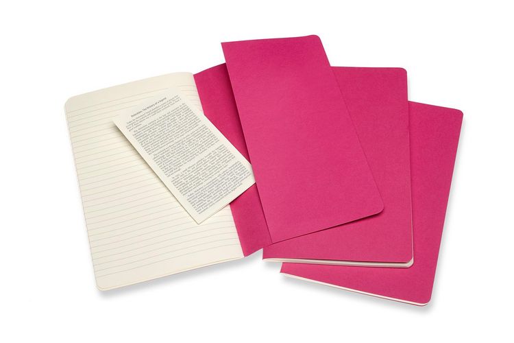 Produktbild: Moleskine Cahier Large/A5, 3er Set, Liniert, Kinetisches Pink