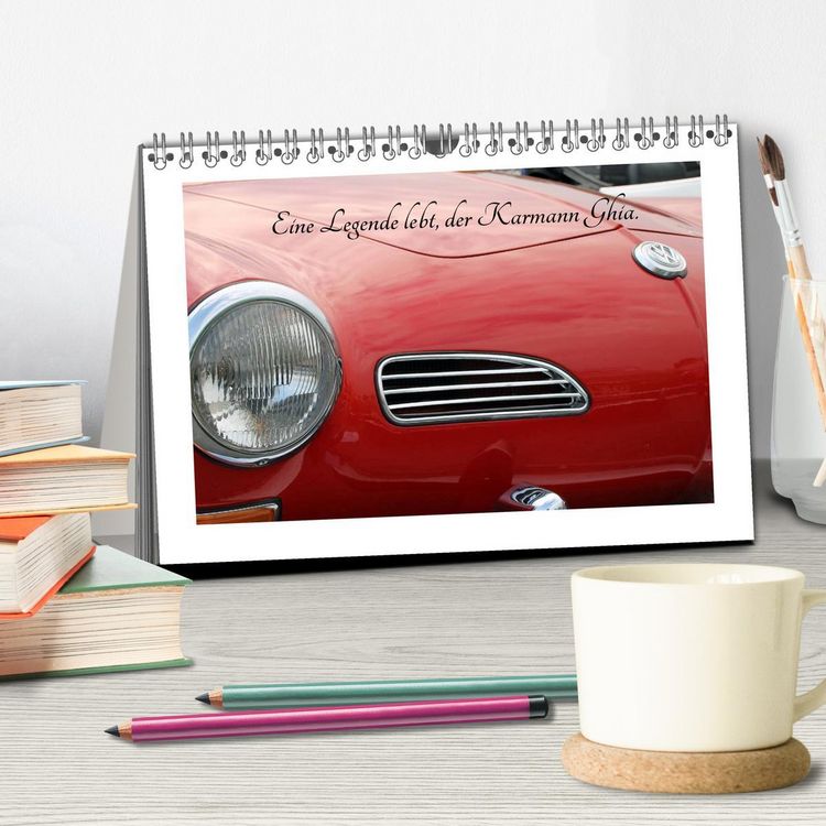 Produktbild: Eine Legende lebt, der Karmann-Ghia (Tischkalender 2026 DIN A5 quer), CALVENDO Monatskalender