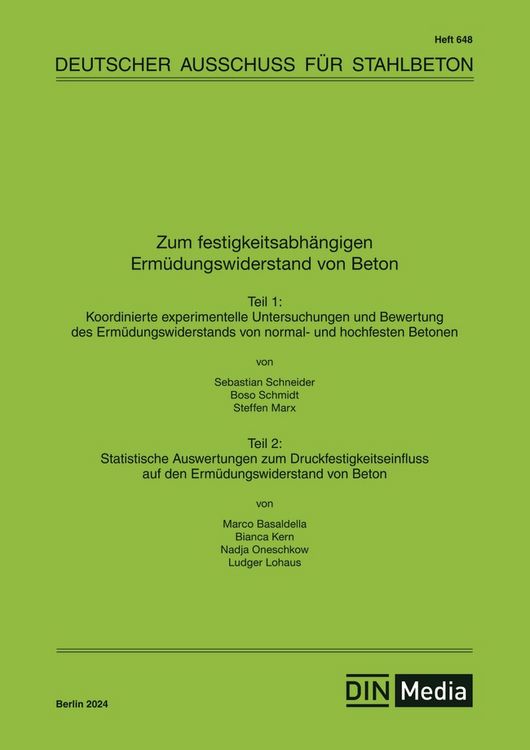 Produktbild: Zum festigkeitsabh&auml;ngigen Erm&uuml;dungswiderstand von Beton
