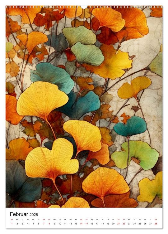 Produktbild: Ginkgo Biloba Sch&ouml;nheit (Wandkalender 2026 DIN A2 hoch), CALVENDO Monatskalender