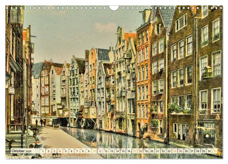 Produktbild: Amsterdam um 1900 (Wandkalender 2026 DIN A3 quer), CALVENDO Monatskalender