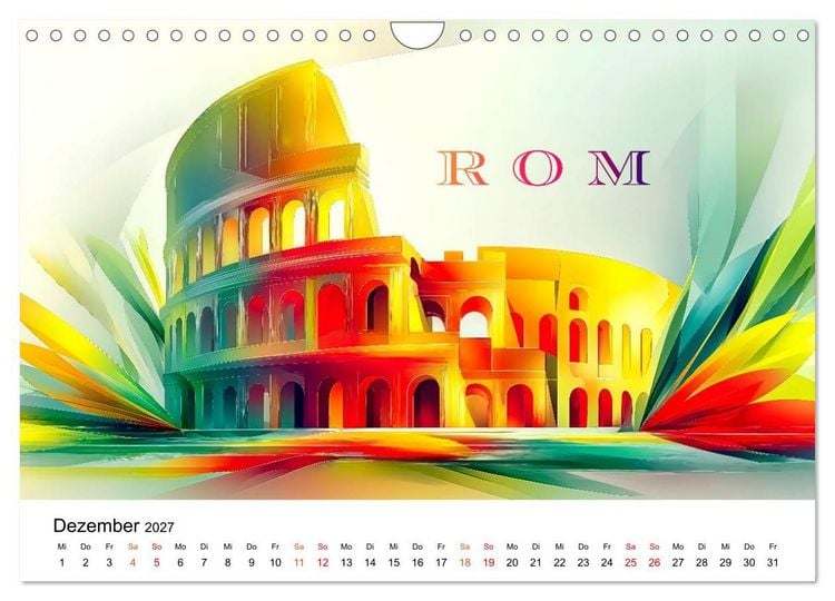 Produktbild: City Colors Europa - Die bunte St&auml;dte Kollektion (Wandkalender 2027 DIN A4 quer), CALVENDO Monatskalender