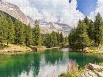 Produktbild: CALVENDO Puzzle Lago Blu | 1000 Teile Lege-Gr&ouml;&szlig;e 64x48cm Foto-Puzzle f&uuml;r gl&uuml;ckliche Stunden