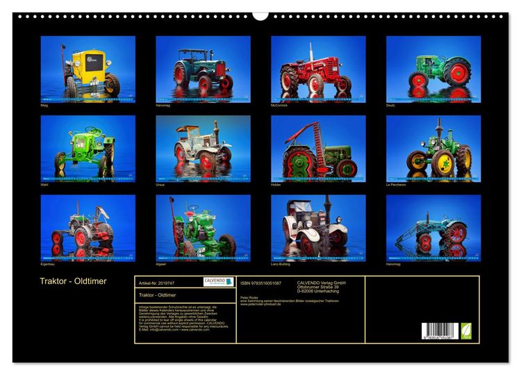 Produktbild: Traktor - Oldtimer (Wandkalender 2026 DIN A2 quer), CALVENDO Monatskalender