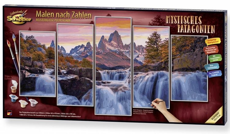 Bild vom Artikel Schipper 609450913 - Malen nach Zahlen, Mystisches Patagonien, Südamerikas, Polyptychon, 132 x 72 cm vom Autor 