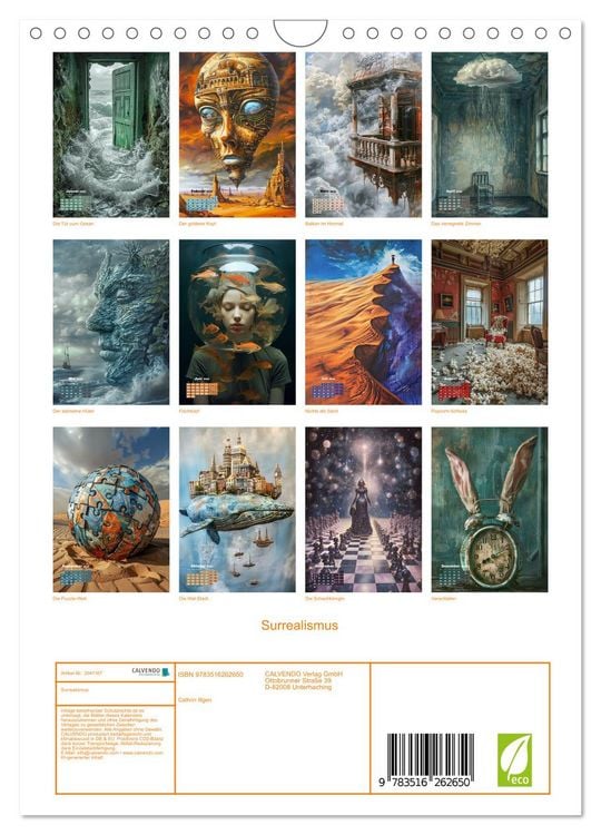 Produktbild: Surrealismus (Wandkalender 2026 DIN A4 hoch), CALVENDO Monatskalender