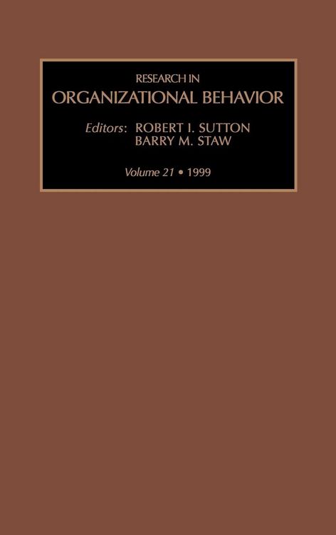 Produktbild: Research in Organizational Behavior