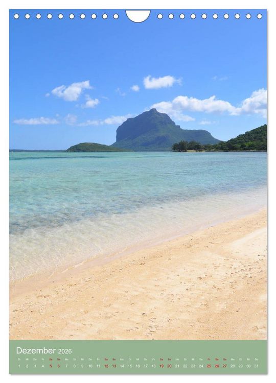 Produktbild: Erlebe mit mir das Inselparadies Mauritius (Wandkalender 2026 DIN A4 hoch), CALVENDO Monatskalender