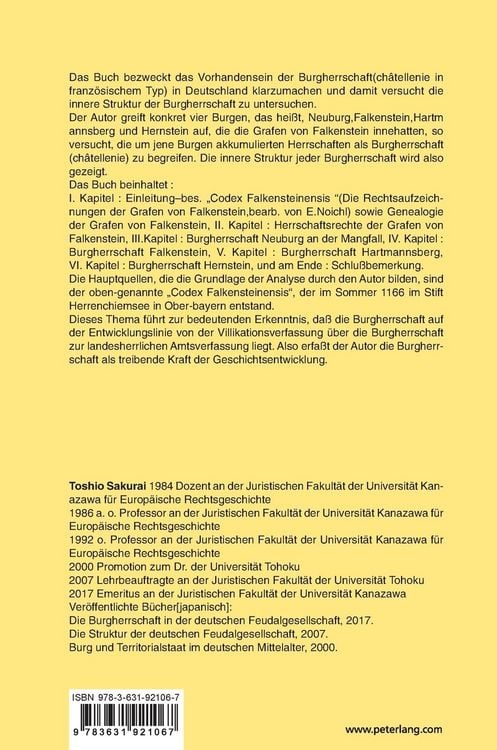 Produktbild: Die Burgherrschaft in der deutschen Feudalgesellschaft