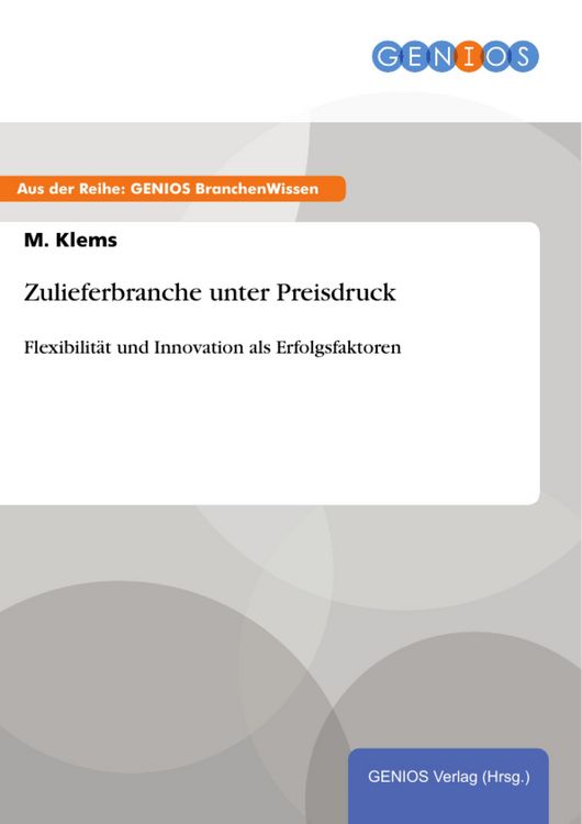 Produktbild: Zulieferbranche unter Preisdruck