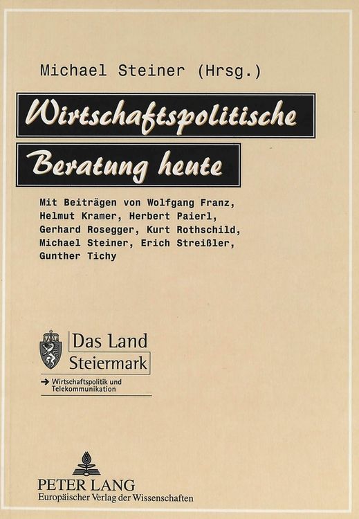 Produktbild: Wirtschaftspolitische Beratung heute