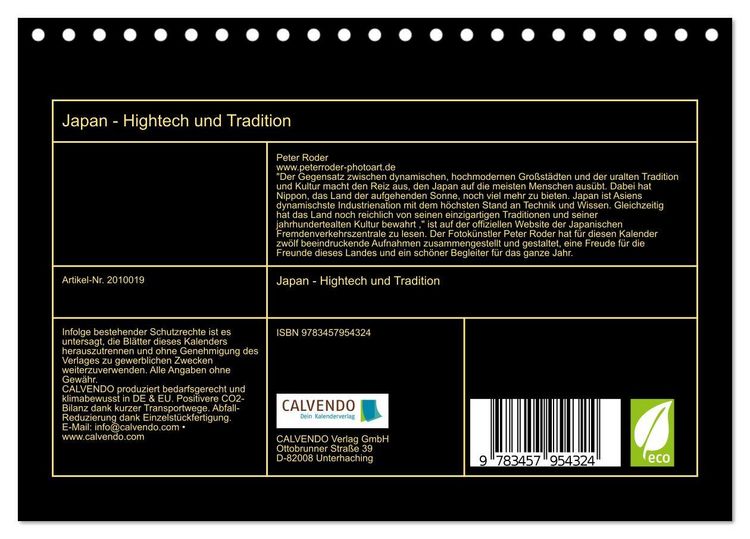 Produktbild: Japan - Hightech und Tradition (Tischkalender 2026 DIN A5 quer), CALVENDO Monatskalender