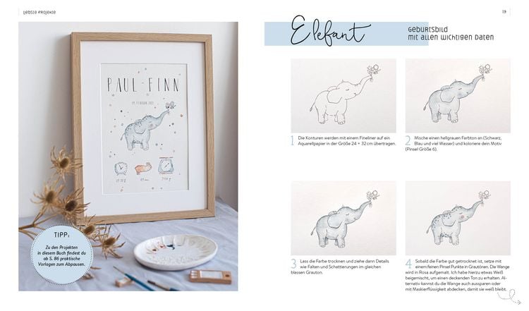 Produktbild: Sweet Watercolor &ndash; 25 Motive f&uuml;rs Kinderzimmer malen