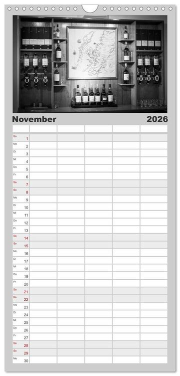 Produktbild: Familienplaner 2026 - Schottischer Whisky mit 5 Spalten (Wandkalender, 21 x 45 cm) CALVENDO