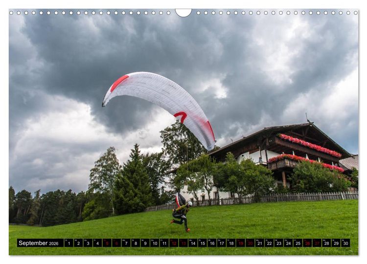 Produktbild: Paragliding - unvergessliche Momente erleben (Wandkalender 2026 DIN A3 quer), CALVENDO Monatskalender