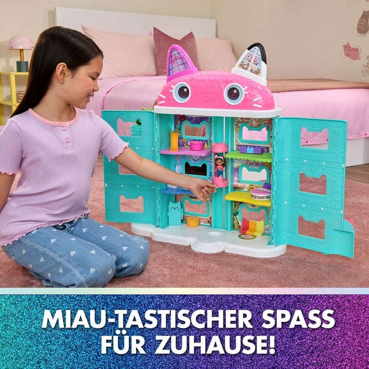Produktbild: Gabby&rsquo;s Dollhouse: Der Film &ndash; Puppenhaus zum Kinofilm, &uuml;ber 60 cm gro&szlig;, mit Gabby-Figur & Dollhouse Zubeh&ouml;r, f&uuml;r Kinder ab 3 Jahren