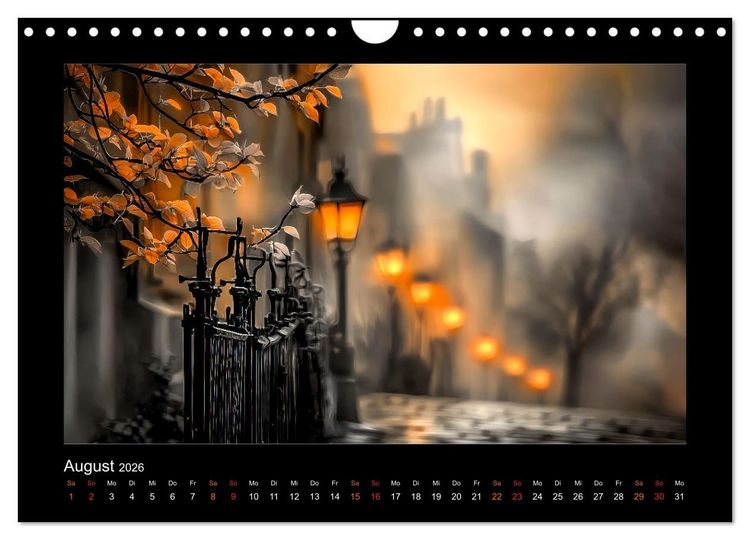 Produktbild: Die Seele der Stadt: stille Gassen, fl&uuml;sternde W&auml;nde (Wandkalender 2026 DIN A4 quer), CALVENDO Monatskalender