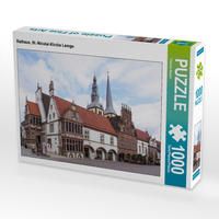 Produktbild: CALVENDO Puzzle Rathaus, St.-Nicolai-Kirche Lemgo | 1000 Teile Lege-Gr&ouml;&szlig;e 64x48cm Foto-Puzzle f&uuml;r gl&uuml;ckliche Stunden