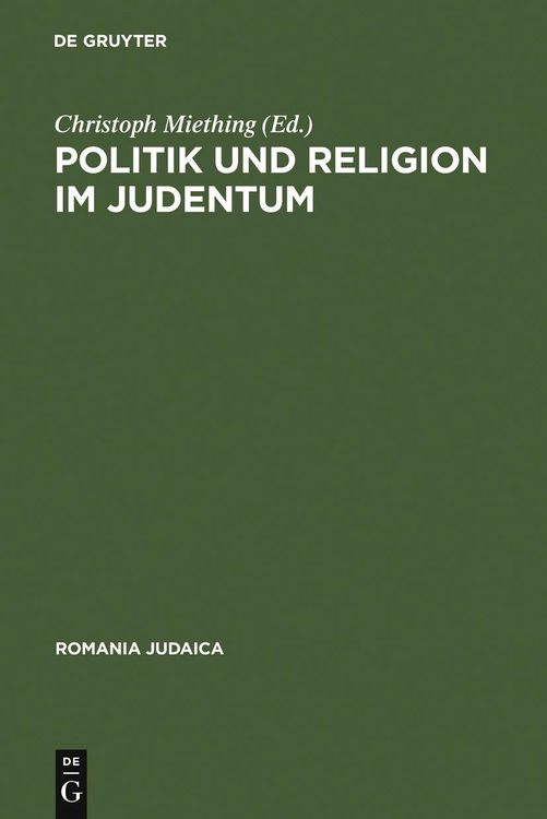 Produktbild: Politik und Religion im Judentum