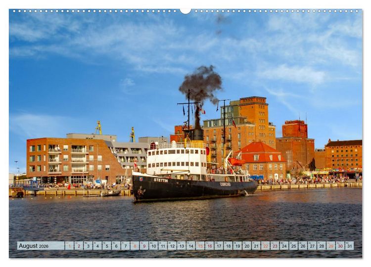 Produktbild: Dampfeisbrecher Stettin - Auf Besuch in der Hansestadt Wismar (Wandkalender 2026 DIN A2 quer), CALVENDO Monatskalender