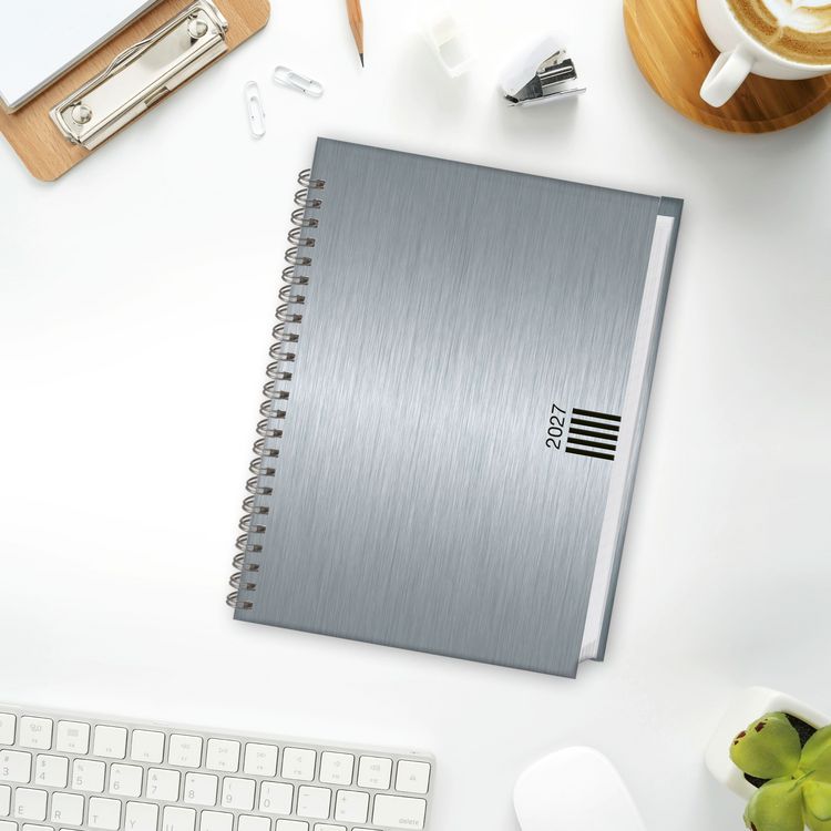 Produktbild: Wochen-Cheftimer A5, Alu silber 2027