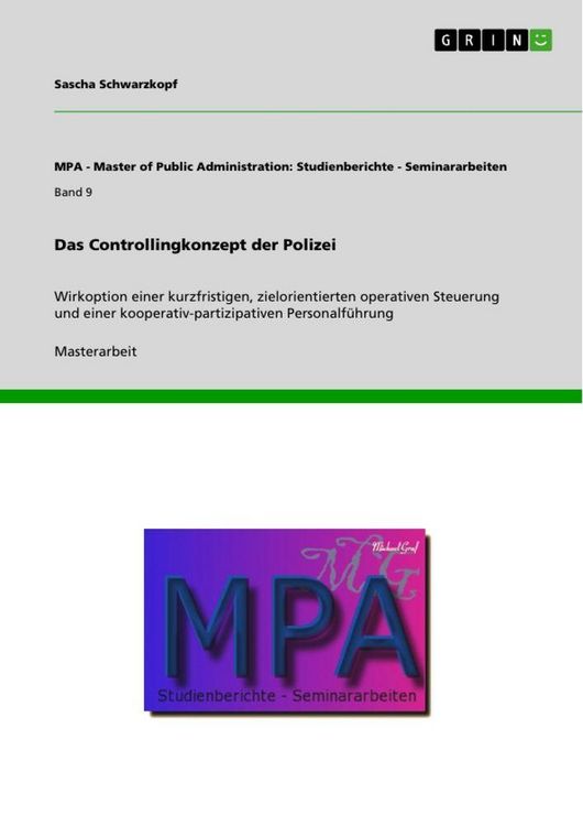 Produktbild: Das Controllingkonzept der Polizei