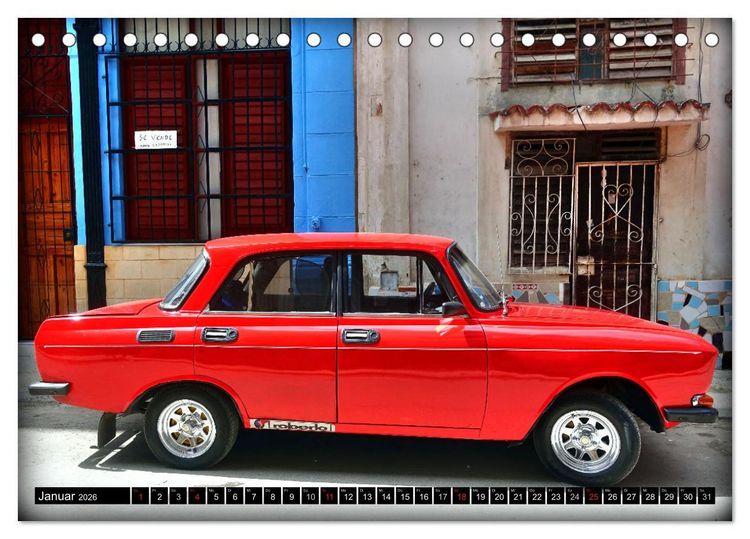 Produktbild: AUTO-LEGENDE MOSKWITSCH (Tischkalender 2026 DIN A5 quer), CALVENDO Monatskalender