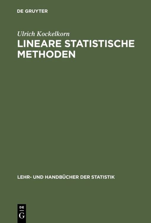 Produktbild: Lineare statistische Methoden
