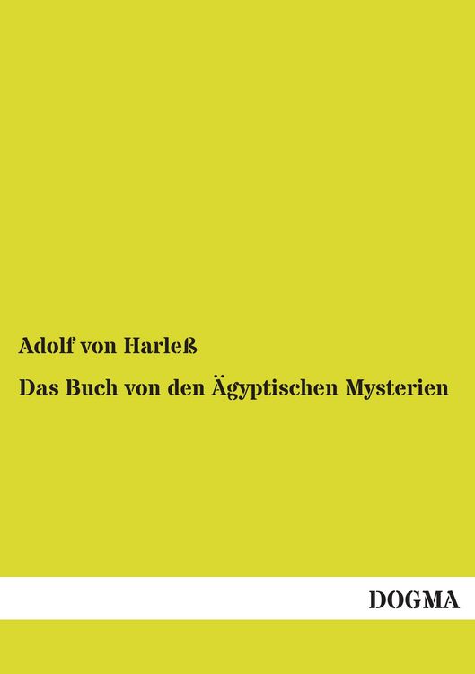 Produktbild: Das Buch von den &Auml;gyptischen Mysterien