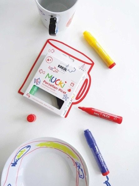 Produktbild: KREUL MUCKI Porzellan-Pirat Porzellanmalstift 5er Set