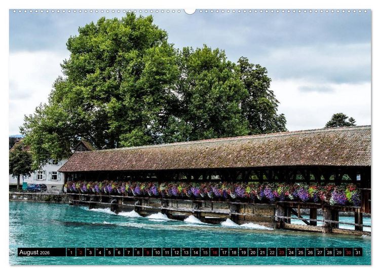 Produktbild: Bellevue Schweiz (Wandkalender 2026 DIN A2 quer), CALVENDO Monatskalender