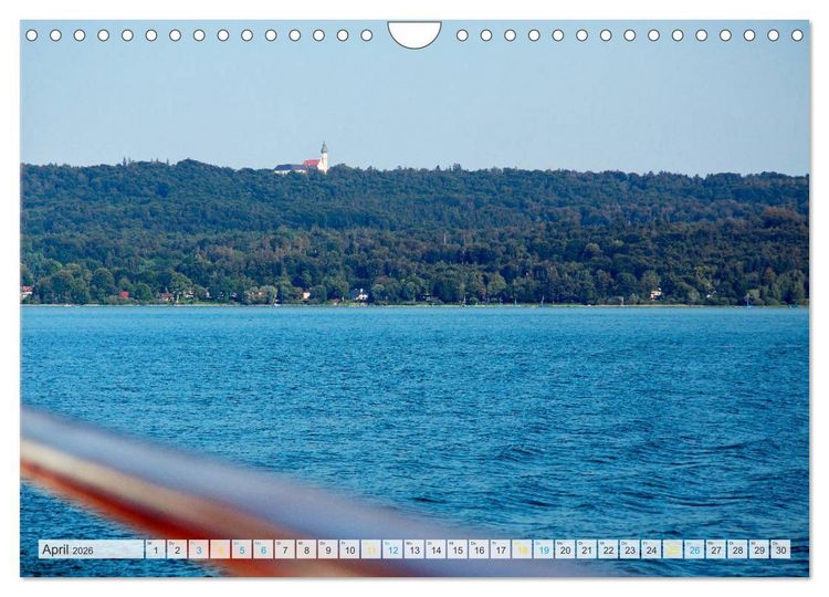 Produktbild: Vom Schiff aus gesehen - Mit dem Dampfer auf dem Ammersee (Wandkalender 2026 DIN A4 quer), CALVENDO Monatskalender
