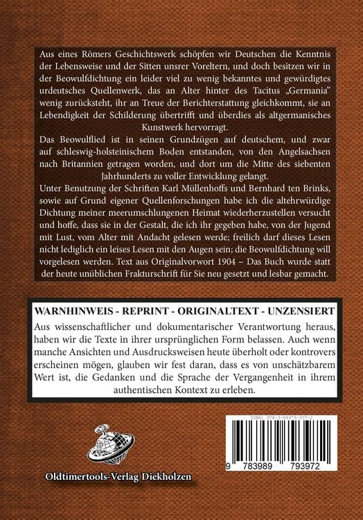 Produktbild: Beowulf &ndash; &Auml;lteste deutsche Heldendichtung nach dem Angels&auml;chsischen