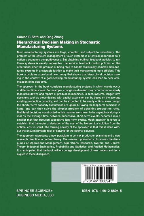 Produktbild: Hierarchical Decision Making in Stochastic Manufacturing Systems