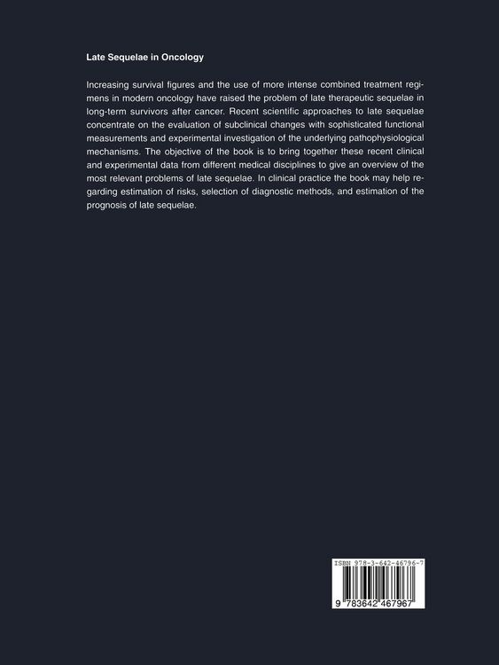 Produktbild: Late Sequelae in Oncology