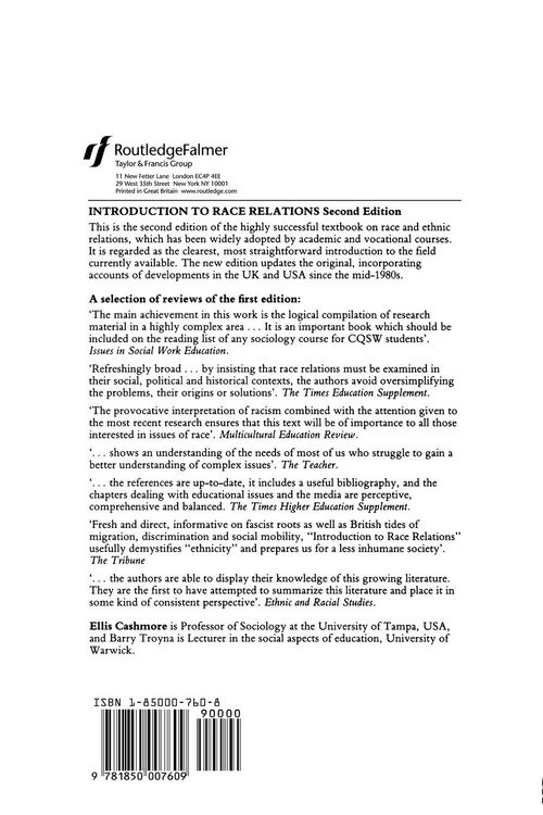 Produktbild: Introduction To Race Relations