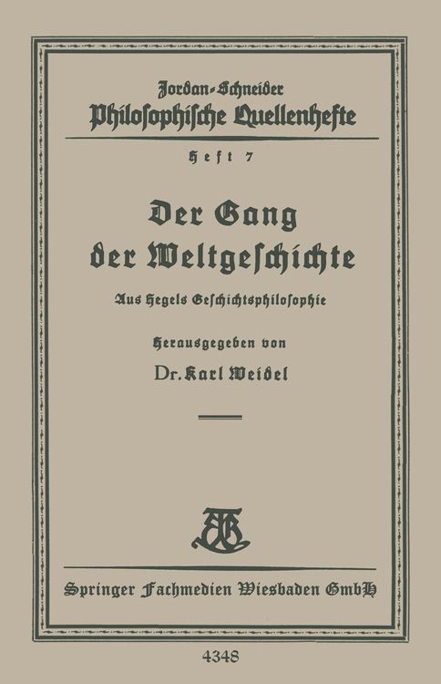 Produktbild: Der Gang der Weltgeschichte