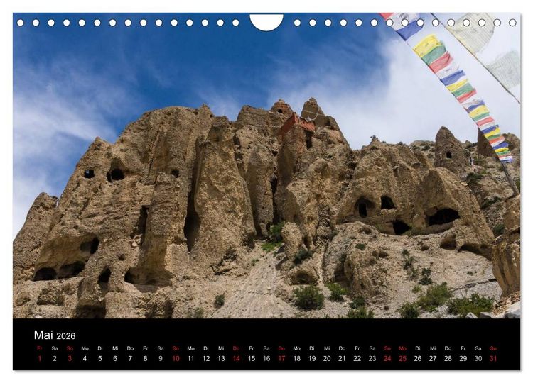 Produktbild: MUSTANG - das verborgene K&ouml;nigreich im Himalaya (Wandkalender 2026 DIN A4 quer), CALVENDO Monatskalender