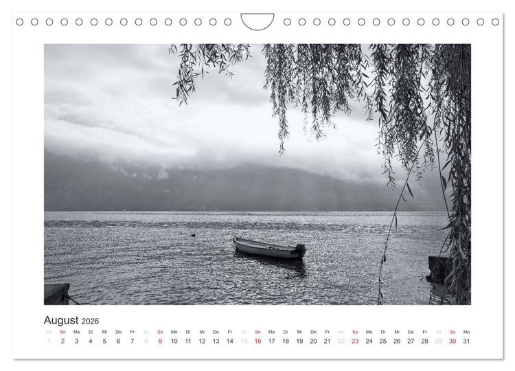 Produktbild: Limone sul Garda schwarzwei&szlig; (Wandkalender 2026 DIN A4 quer), CALVENDO Monatskalender