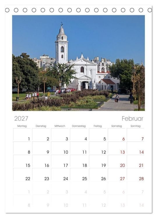 Produktbild: Tischplaner 2027 - Buenos Aires mit Iguazu (A5 Tischkalender zum Aufstellen) CALVENDO