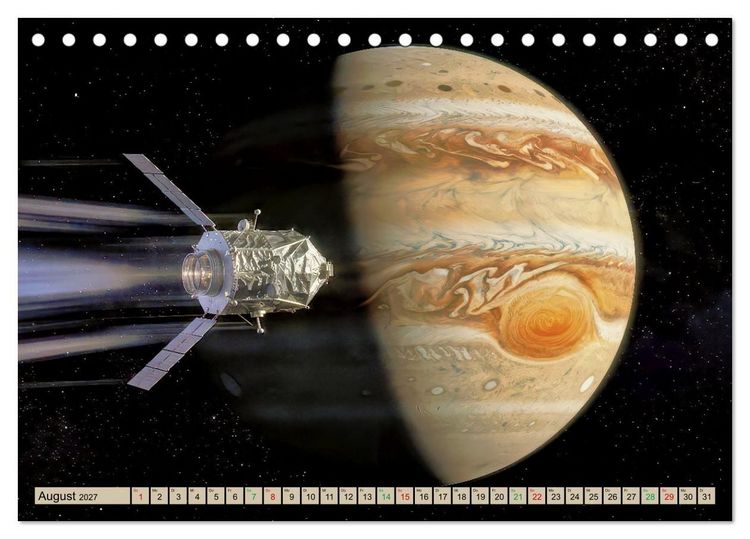 Produktbild: Jupiter, Motive inspiriert vom gr&ouml;&szlig;ten Planeten unseres Sonnensystems (Tischkalender 2027 DIN A5 quer), CALVENDO Monatskalender