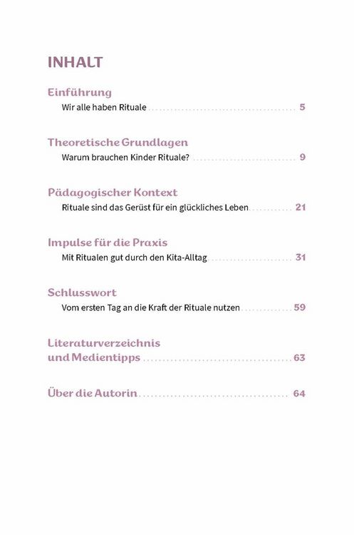 Produktbild: Rituale in der Kita