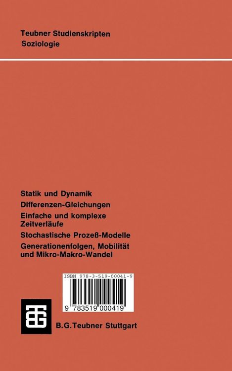 Produktbild: Dynamische Modelle in der empirischen Sozialforschung