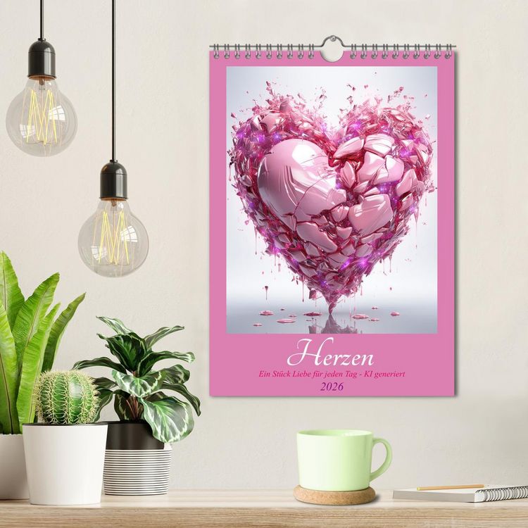 Produktbild: Herzen (Wandkalender 2026 DIN A4 hoch), CALVENDO Monatskalender