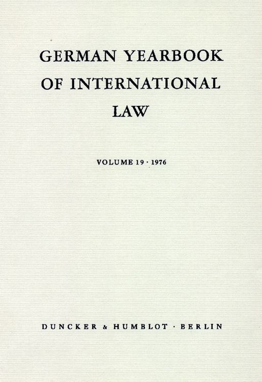 Produktbild: German Yearbook of International Law / Jahrbuch f&uuml;r Internationales Recht.. Band 55