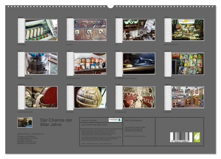Produktbild: Der Charme der 60er Jahre (hochwertiger Premium Wandkalender 2026 DIN A2 quer), Kunstdruck in Hochglanz