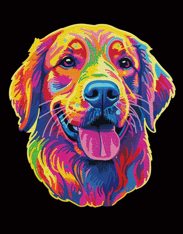 Produktbild: DIAMOND DOTZ - Diamond Painting Neon Golden Retriever