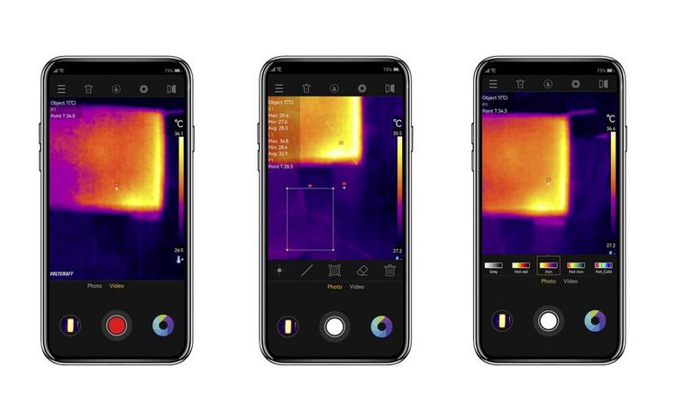 Produktbild: VOLTCRAFT WBS-120 W&auml;rmebildkamera -20 bis 400 &deg;C 120 x 90 Pixel 25 Hz USB-C&reg; Anschluss f&uuml;r Android Ger&auml;te